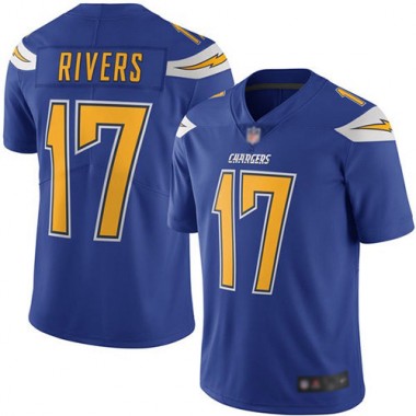 Los Angeles Chargers NFL Football Philip Rivers Electric Blue Jersey Men Limited 17 Rush Vapor Untouchable